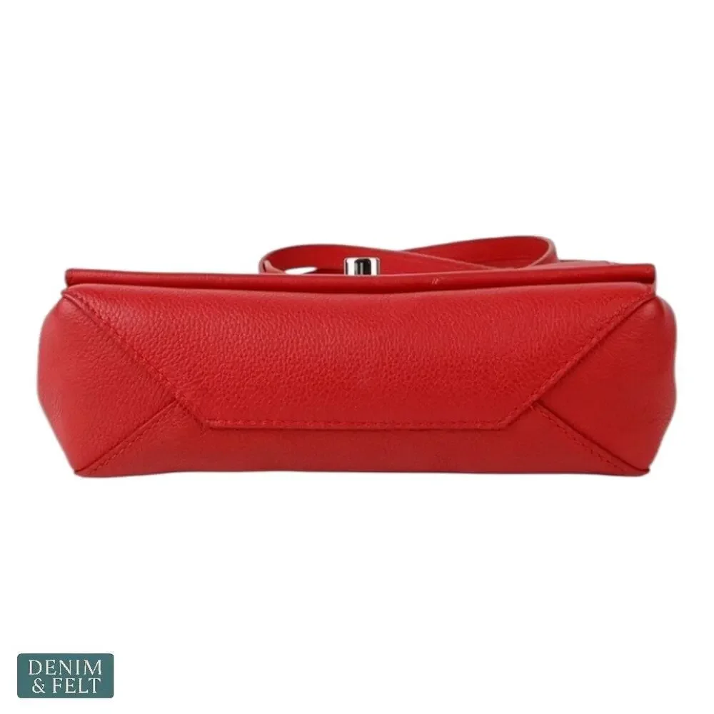 Louis Vuitton Lockme II BB Red‎ Taurillon Leather Crossbody Bag Authentic